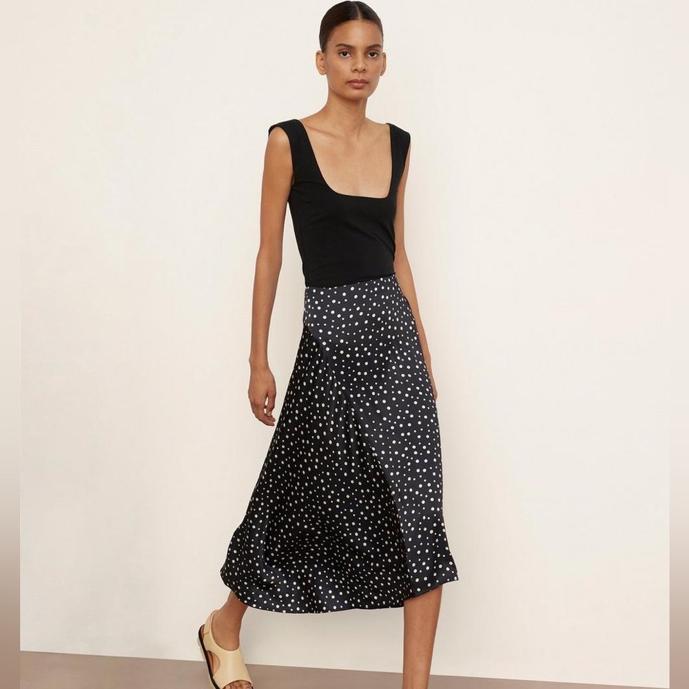 NWOT Vince Tossed Dot Draped Knot Skirt